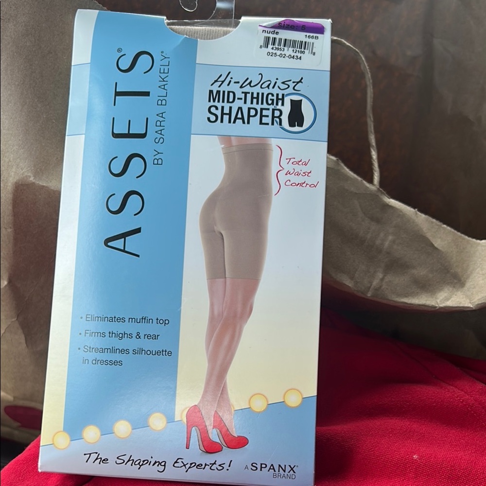 Spanx Assets Hi-Waist Mid-Thigh Shaper in Nude